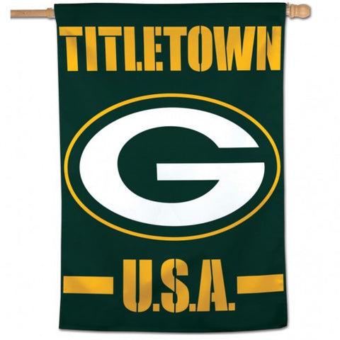 Packers Vertical House Flag 1-Sided 28x40 Titletown