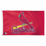 Cardinals 3x5 House Flag Deluxe Logo Red MLB