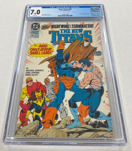 New Titans Issue #86 Year 1992 CGC Graded 7.0 Comic