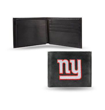 Giants Leather Wallet Embroidered Bifold NFL