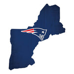 Patriots 12" Wood State Sign Team Color Small