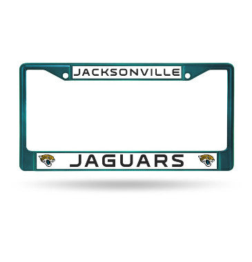Jaguars Chrome License Plate Frame Color Teal
