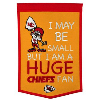 Chiefs 12"x18" Wool Banner Lil' Fan