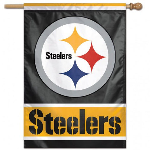 Steelers Vertical House Flag 1-Sided 28x40