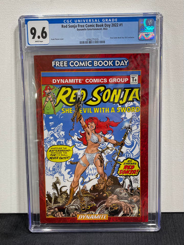 FCBD 2022 - Red Sonja #1 Frank Thorne Cover CGC Graded 9.6 Comic Book