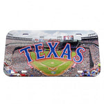 Rangers Laser Cut License Plate Tag Acrylic Color Field MLB