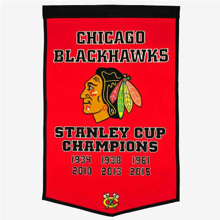 Blackhawks 24"x38" Wool Banner Dynasty