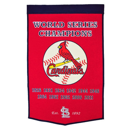 Cardinals 24"x38" Wool Banner Dynasty MLB