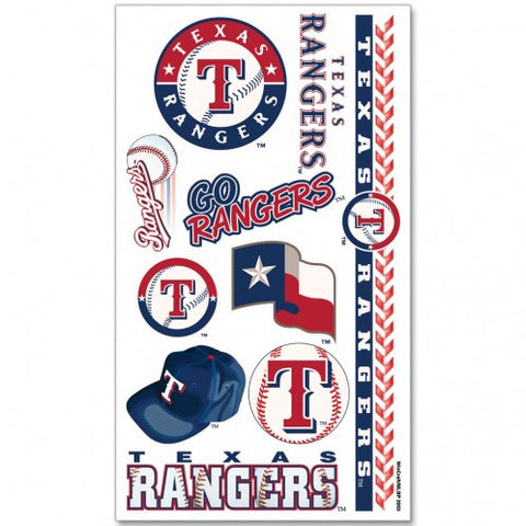 Rangers Temporary Tattoos MLB