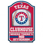 Rangers Wood Sign 11x17 Clubhouse MLB