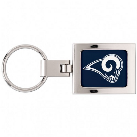 Rams Keychain Domed Square