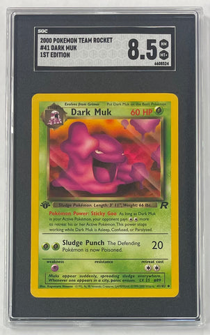 Dark Muk Pokemon 2000 SGC 8.5 Team Rocket 1st Edition 41/82 Graded Single Card