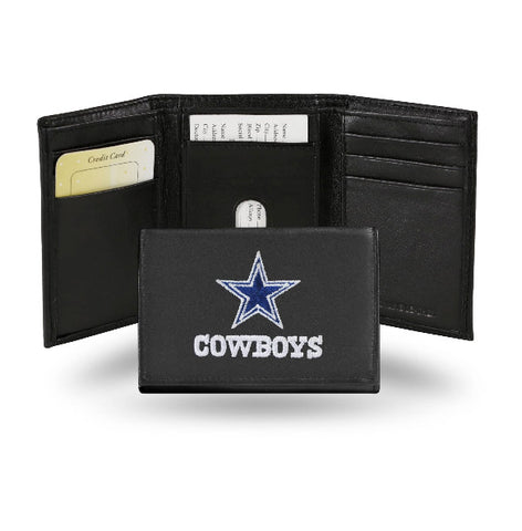 Cowboys Leather Wallet Embroidered Trifold