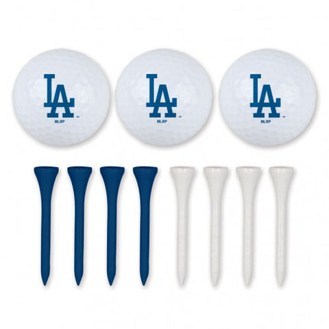 Dodgers 3-Pack Golf Ball Set w/ 8 Tees