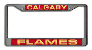 Flames Laser Cut License Plate Frame Silver