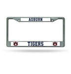 Auburn Chrome License Plate Frame Silver