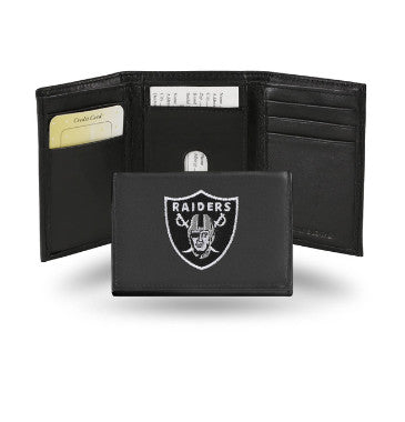 Raiders Leather Wallet Embroidered Trifold