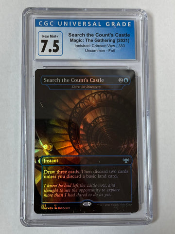 Magic the Gathering 2021 Search the Count's Castle CGC Graded 7.5 Crimson Vow 333 Single Card