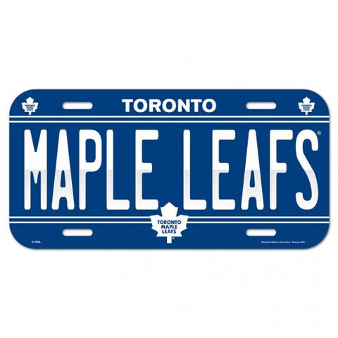 Maple Leafs Plastic License Plate Tag
