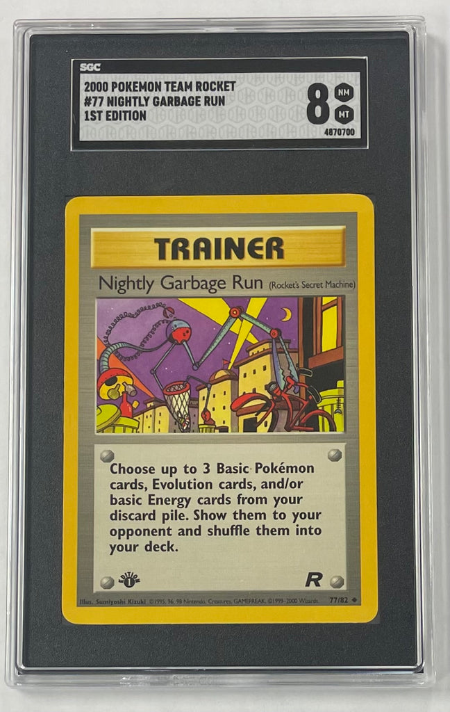 Pokmon Nightly Garbage Run 2000 SGC 8 Team Rocket 1st Edition 77/82 T JP Sports Pokmon Nightly Garbage Run 2000 SGC 8 Team Rocket 1st Edition 77/82 T JP Sports