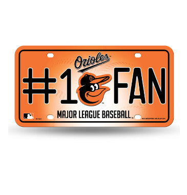 Orioles #1 Fan Metal License Plate Tag