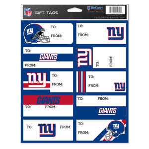 Giants Gift Tag Sheet NFL