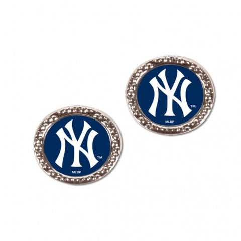Yankees Earrings Stud CRound