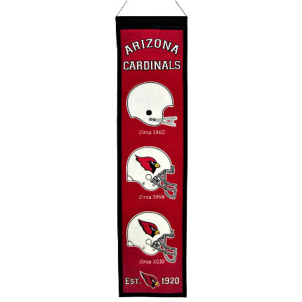Cardinals 8"x32" Wool Banner Heritage NFL