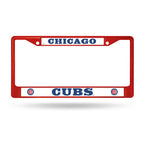 Cubs Chrome License Plate Frame Color Red