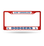 Dodgers Chrome License Plate Frame Color Red