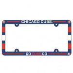 Cubs Plastic License Plate Frame Color Printed Slogan
