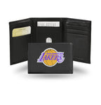 Lakers Leather Wallet Embroidered Trifold