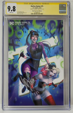 Harley Quinn #75 2020 Autographed by Warren Lou Edition B CGC Graded 9.8 Comic