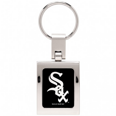 White Sox Keychain Domed Square