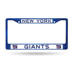 Giants Chrome License Plate Frame Color Blue NFL