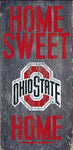 Ohio St 6x12 Wood Sign Home Sweet Home