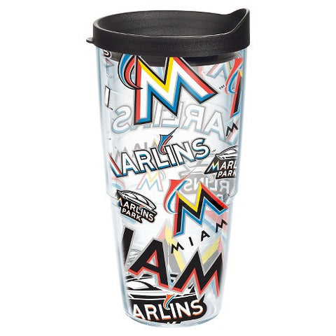 Marlins TB 24oz All Over Tervis w/ Lid