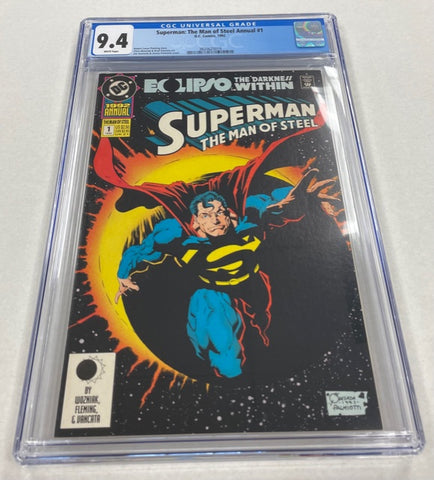 Superman: The Man of Steel Annual Issue #1 Year 1992 CGC Graded 9.4 Comic