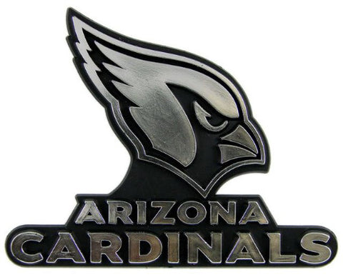 Cardinals Auto Emblem Chrome Logo NFL