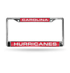 Hurricanes Laser Cut License Plate Frame Silver