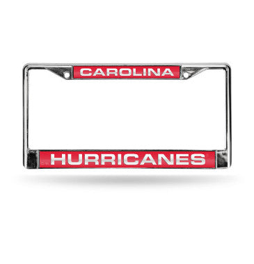 Hurricanes Laser Cut License Plate Frame Silver