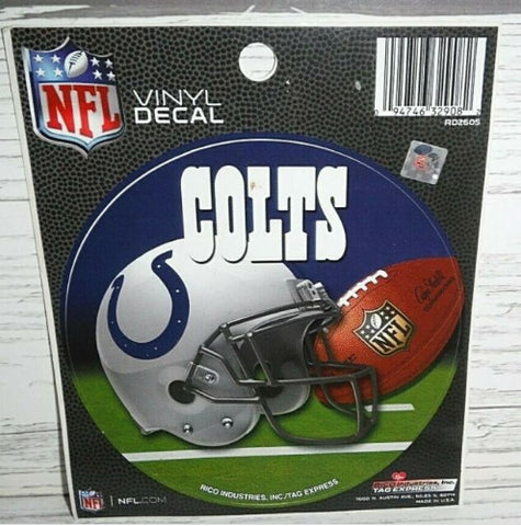Colts 4.5" Round Sticker Ftbl