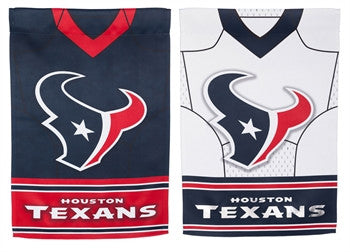 Texans Embossed Suede Garden Flag Jersey 2-Sided