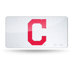 Indians Laser Cut License Plate Tag Silver