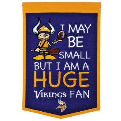Vikings 12"x18" Wool Banner Lil' Fan