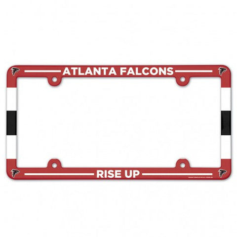 Falcons Plastic License Plate Frame Color Printed
