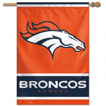 Broncos Vertical House Flag 1-Sided 28x40