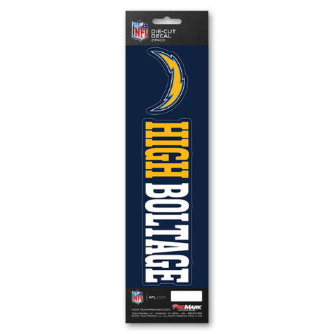Chargers Decal Slogan 2Pk